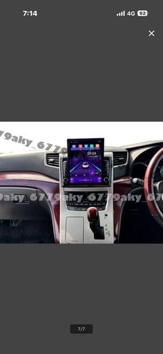 9.7インチ 縦型 20系 アルファード ヴェルファイア 専用 パネル iPhone CarPlay
