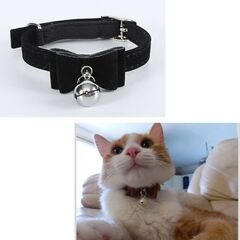 猫ちゃんスエード調の首輪（新品）ブラックの画像