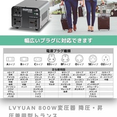 🌿LVYUAN 800W 変圧器 VTJP-800VA🌿の画像