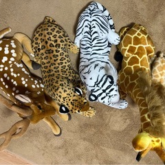 リアル動物5匹　ぬいぐるみ　まとめ売りの画像