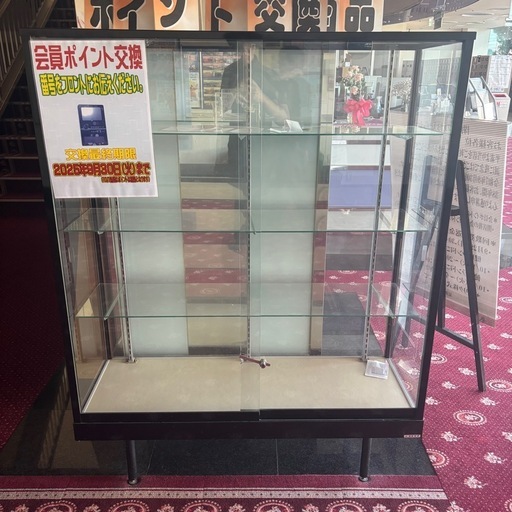 タテヤマ ガラスショーケース コレクションケース ディスプレイケース ガラス棚板 店舗什器