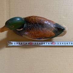 陶器　鴨の置物の画像