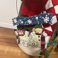 クリスマス装飾 スノーマン　約90cmの画像