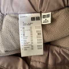 ユニクロ　あったかパンツM 裏地フリース付きの画像