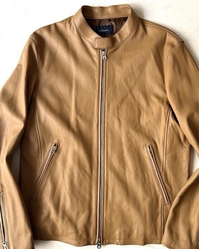 XL美品‼️メンズビギベージュ ラムレザー ジャケット‼️