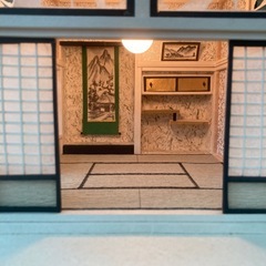 和紙工芸　和紙による庵の画像