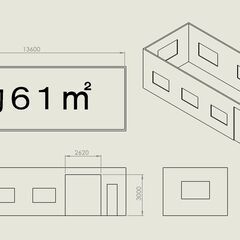 値下げ! 約19坪の倉庫 コンテナハウス プレハブの画像
