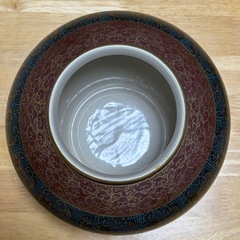 九谷焼(青粒唐草)の壺　高さ18cm の画像