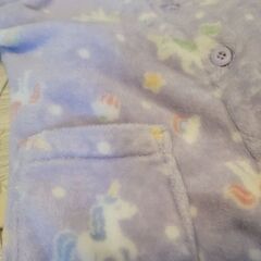 ユニコーン柄 フリース パジャマ 130cm 女の子 ユメカワ キッズ 子供服 フワフワ 暖かいの画像
