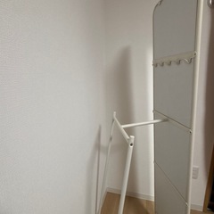 鏡・ミラー(全身鏡・収納付き)の画像