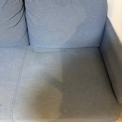 IKEAソファ　ブルーの画像