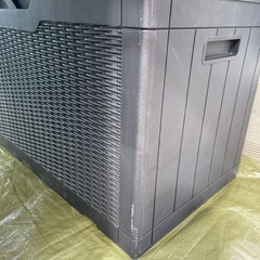 物置 屋外収納 378Ｌ大容量 防水 ベランダ収納 ストッカー コンテナ収納 大型収納ボックス コンテナ収納 屋外倉庫 収納ベンチ ガーデン/庭/ベランダ適用 おしゃれ 幅121.5*奥行き54.5*高さ61.5cm (378L 黒)の画像