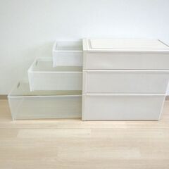 押入れケース３個（高さ18、23、29cm）【小金井市民限定】（小金井市再生家具）品番：10-01-03 ※新規優先の画像