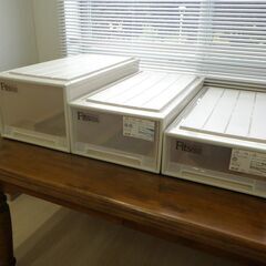 押入れケース３個（高さ18、23、29cm）【小金井市民限定】（小金井市再生家具）品番：10-01-03 ※新規優先の画像