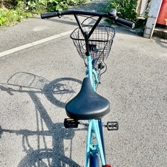 お買得！リコブランド水色 20インチ折りたたみ自転車の画像