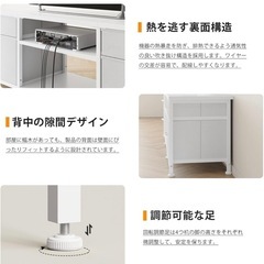 テレビ台 テレビボード 収納テレビ台 ローボード テレビラック 47インチまで対応 板は調節可能 幅110×奥行30×高さ38.5cm 白の画像