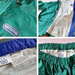 OUTDOOR レインウェア Jr.XL 150 上下セパレートタイプの画像