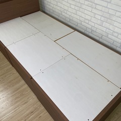 ニトリ ベッドフレーム シングルサイズ アザン3 　収納 コンセント付き /①の画像