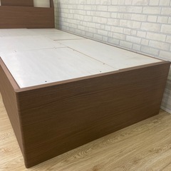ニトリ ベッドフレーム シングルサイズ アザン3 　収納 コンセント付き /①の画像