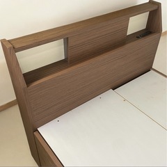 ニトリ ベッドフレーム シングルサイズ アザン3 　収納 コンセント付き /①の画像