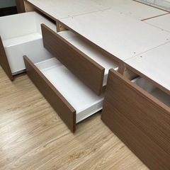 ニトリ ベッドフレーム シングルサイズ アザン3 　収納 コンセント付き /①の画像