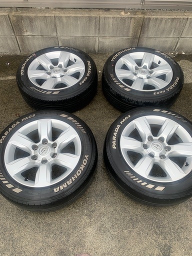再投稿　プラド純正ホイールセット（200ハイエース装着）