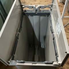 ゴミ箱🗑️ダストボックス両開き❗️ペダル式分別おしゃれ🌷キッチン用リビング用ペダルオープンツイン幅22cm奥行き42.5cm高さ48.1cmグレーの画像