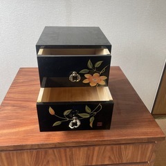 和風小物入れ　2段引出しの画像
