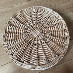 特大 ラタン かご 藤の籠 サークル 丸の画像