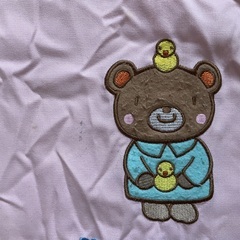 保育士エプロン　ピンクの画像