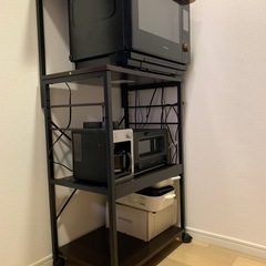 LOWYA レンジ台 キャスター付 の画像