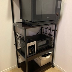 LOWYA レンジ台 キャスター付 の画像