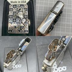 ZIPPO C ジッポ 火花OK ライター ウイニングウィニー グランドクラウン ジッポ  シルバー チェック 馬 ホースメタル 王冠の画像