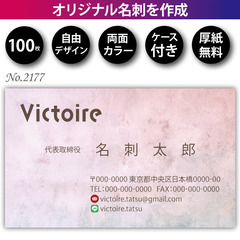 名刺印刷 100枚 両面 フルカラー 紙ケース付 No.2…
