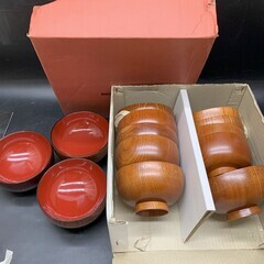 G324漆器工芸品 天然木 御椀　汁椀2種13点おまとめ 木製漆...