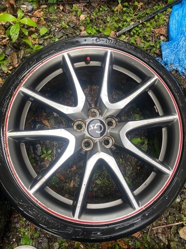 30プリウスG's 純正ホイール 18インチ 7.5J　赤ライン タイヤ使用不可