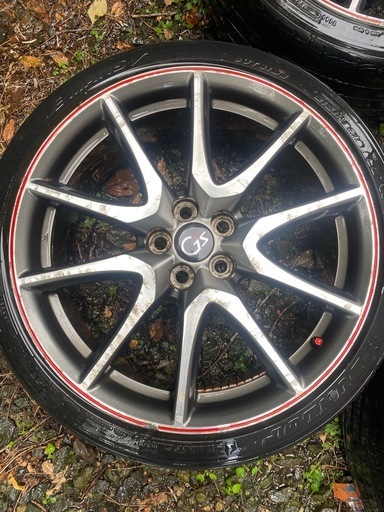 30プリウスG's 純正ホイール 18インチ 7.5J　赤ライン タイヤ使用不可