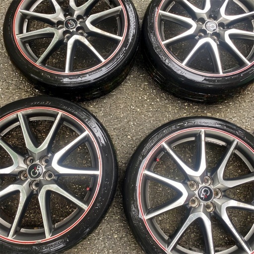 30プリウスG's 純正ホイール 18インチ 7.5J　赤ライン タイヤ使用不可
