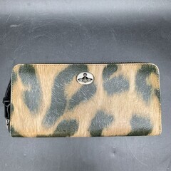 ヴィヴィアンウエストウッド レオパード ヒョウ柄ラウンドファスナ...