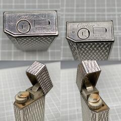 Cartier カルティエ ローラー式 ガスライター シルバーカラー ブランド 喫煙具 タバコ 煙草グッズ 着火OKの画像