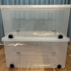 押入収納ボックス キャスター付 2個の画像