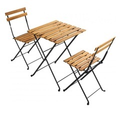 譲ります・IKEAのバルコニー用テーブル&椅子２脚セットの画像