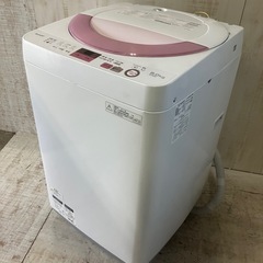 J504⭐️SHARP ６キロ洗い　2017年製　全自動洗濯機の画像