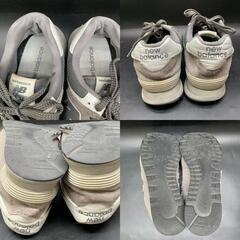 N374　New Balance ニューバランス ML574ESN スエード メッシュ スニーカー size27cm/グレー メンズシューズ　靴の画像