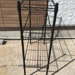 JM20331S)3段スチールラック 幅：約74cm 高さ：約91cm 奥行：約29cm 中古品【取りに来られる方限定】の画像
