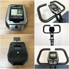 ALINCO フィットネスバイク AFB4519ブラック美品 静音設計 S字構造コンパクト収納可能 アルインコ エクササイズ用品 除菌清掃/動作確認済みの画像