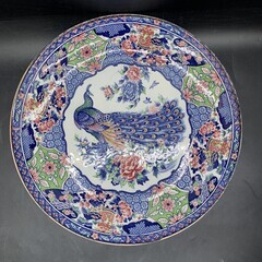 K316　古伊万里　伊万里孔雀 伊万里焼 孔雀 大皿 華元窯 飾...