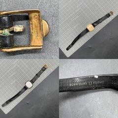 C303不動 OMEGA GENEVE オメガ ジュネーブ 手巻き ゴールドカラー　レディース 腕時計　純正ベルト　動作未確認の画像