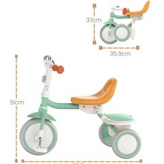 【新品】子ども 三輪車 収納 折りたたみ 2in1 コンパクト の画像