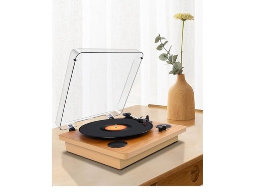 レコードプレーヤー Bluetooth送信と受信 スピーカー内蔵 USB録音機能